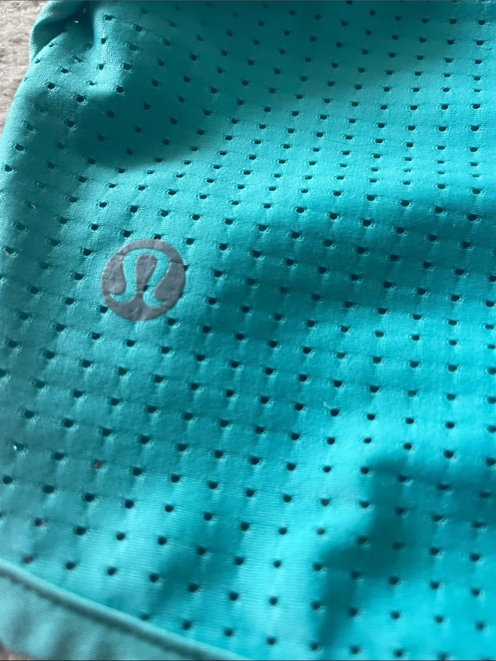 lululemon athletica turquoise perforated athletic shorts